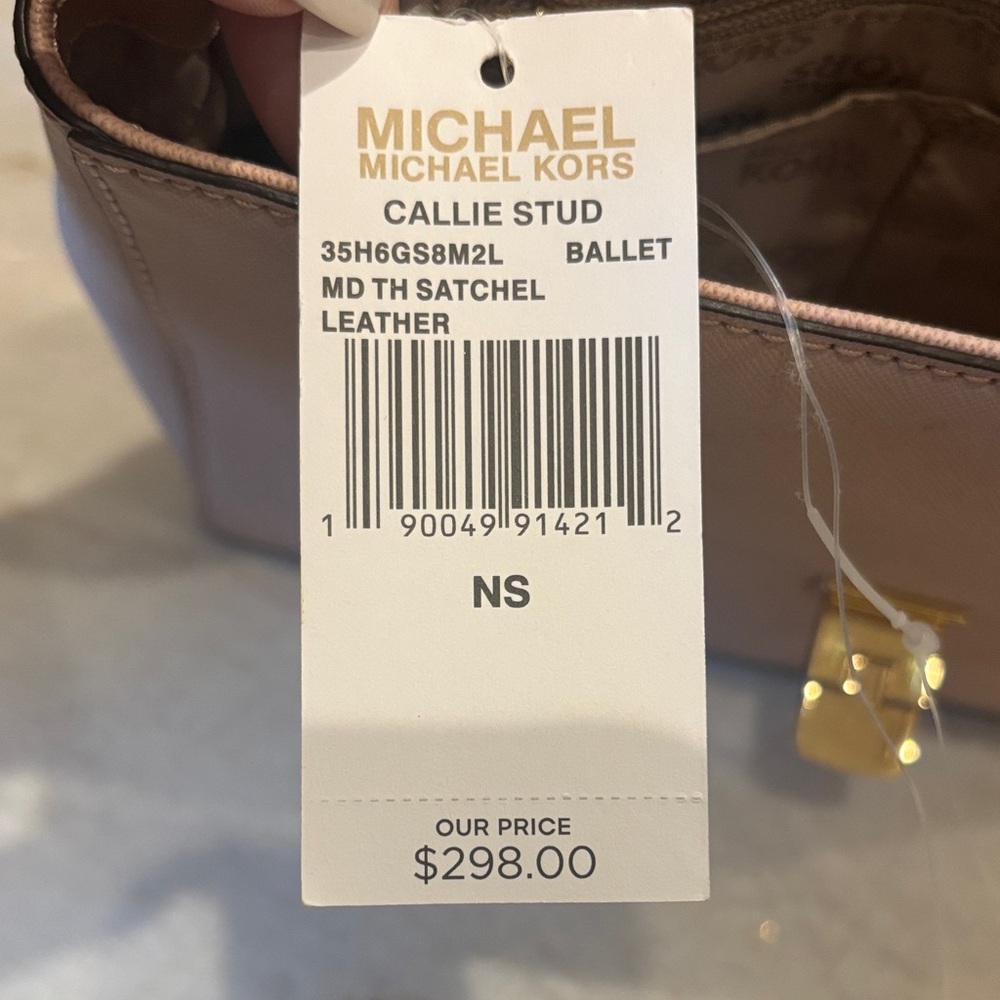 Michael Kors Lavender Studded Satchel - Picture 7 of 9